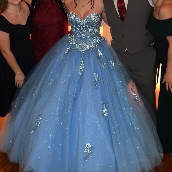Blue Sweet 16/Quinceanera Dress - Picture 3 of 5